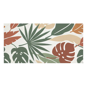 Tropical Leaf Beach Towel – Cotton Travel - Dipaliz - Towels