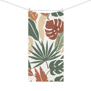 Tropical Leaf Beach Towel – Cotton Travel - Dipaliz - Towels
