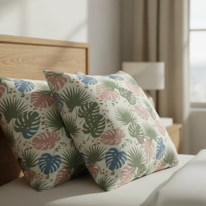 Tropical Leaf Cotton Bed Set – Botanical - Dipaliz - Bedding Sets