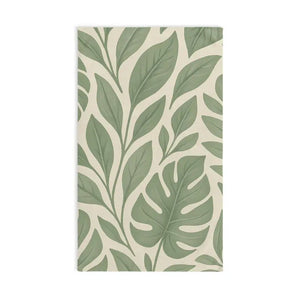 Premium Tropical Leaf Hand Towel - Eco Chic Decor - Dipaliz - White Base / 28’’ × 16’’ - Head Towels