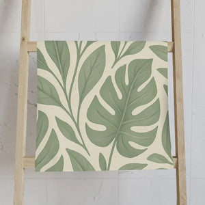 Premium Tropical Leaf Hand Towel - Eco Chic Decor - Dipaliz - White Base / 28’’ × 16’’ - Head Towels