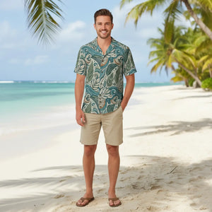 Lightweight Tropical Leaf Hawaiian Shirt - Camp - Dipaliz - Shirts - s