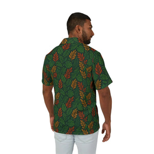 Tropical Leaf Hawaiian Camp Shirt - Fall Foliage - Dipaliz - Shirts