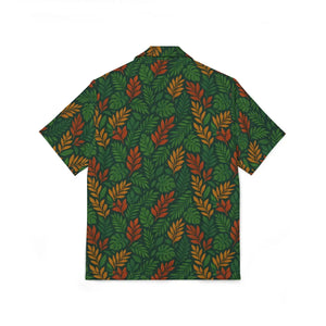 Tropical Leaf Hawaiian Camp Shirt - Fall Foliage - Dipaliz - Shirts