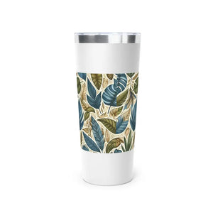 Tropical Leaf Insulated Tumbler - Nature Lovers Gift - Dipaliz - 22oz / White - Tumblers