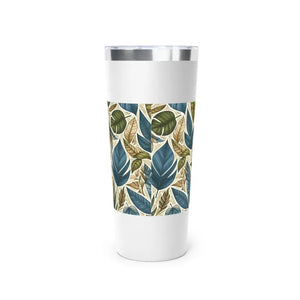 Tropical Leaf Insulated Tumbler - Nature Lovers Gift - Dipaliz - 22oz / White - Tumblers