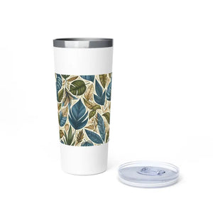 Tropical Leaf Insulated Tumbler - Nature Lovers Gift - Dipaliz - 22oz / White - Tumblers