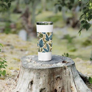 Tropical Leaf Insulated Tumbler - Nature Lovers Gift - Dipaliz - 22oz / White - Tumblers