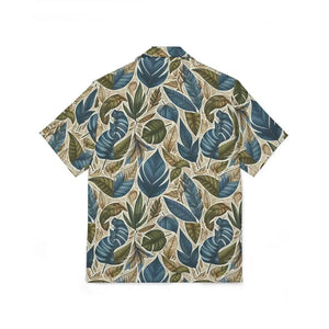 Hawaiian Camp Shirt - Tropical Leaf Island Vibes Style - Dipaliz - Shirts
