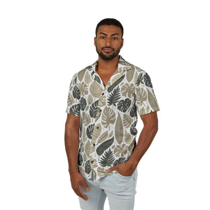 Vibrant Tropical Leaves Hawaiian Camp Shirt - Dipaliz - Shirts - Xs