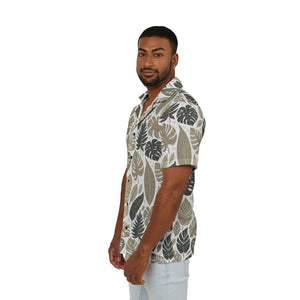 Vibrant Tropical Leaves Hawaiian Camp Shirt - Dipaliz - Shirts - Xs