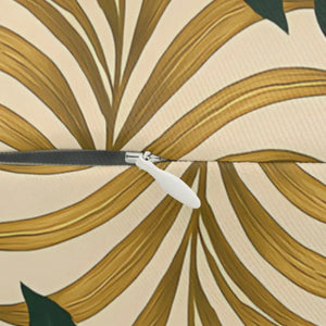 Tropical Lumbar Pillow - Premium Green Leaf Style - Dipaliz - 20’’ × 14’’ - Pillows