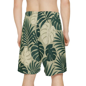 Men’s Sports Shorts Tropical Print Lightweight Athletic - Dipaliz