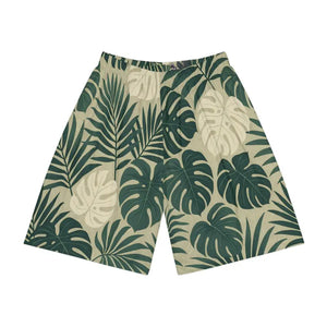 Men’s Sports Shorts Tropical Print Lightweight Athletic - Dipaliz