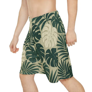 Men’s Sports Shorts Tropical Print Lightweight Athletic - Dipaliz