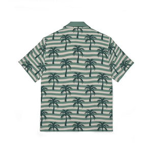Tropical Hawaiian Camp Shirt - Palm Print Vacation - Dipaliz - Shirts - Xs