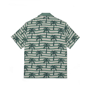 Button Shirt - Hawaiian Camp - Tropical Palm Print Paradise - Dipaliz