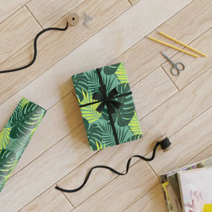Jungle Calm Vibes Wrapping Paper Satin Smooth Escape - Dipaliz