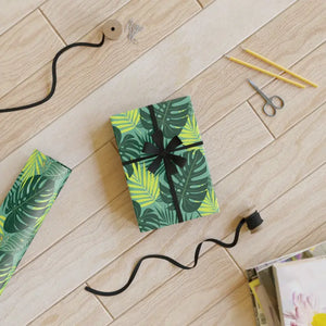 Jungle Calm Vibes Wrapping Paper Satin Smooth Escape - Dipaliz