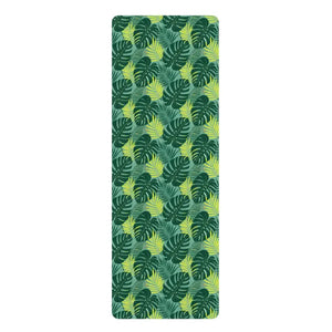 Monstera Rubber Yoga Mat - Non-slip Eco Tropical Design - Dipaliz - 24” x 72” - & Pilates Mats