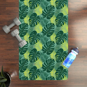 Monstera Rubber Yoga Mat - Non-slip Eco Tropical Design - Dipaliz - 24” x 72” - & Pilates Mats
