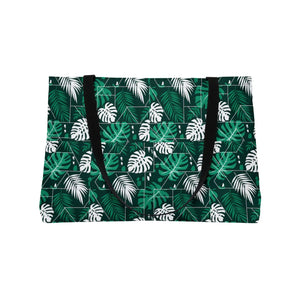 Tropical Monstera Weekender Tote - Large Leaf Print Beach & Travel Bag - Bags