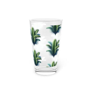 Pint Glass - Palm Fronds Leaves Tropical Beach Vibes - Dipaliz - 16oz - Tumblers
