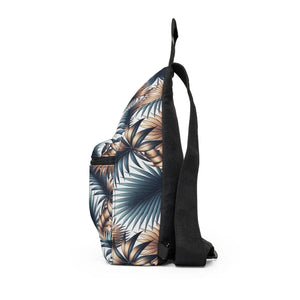 Tropical Palm Sling Bag - Blue Coastal Crossbody - Dipaliz - Cross Body Bags