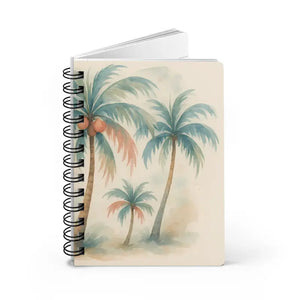 Tropical Palm Tree Spiral Journal - Island Vibes Paradise - Dipaliz - one Size - Journals
