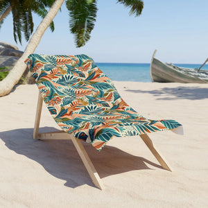 Tropical Paradise Beach Towel – Soft Cotton Loop - Dipaliz - Towels