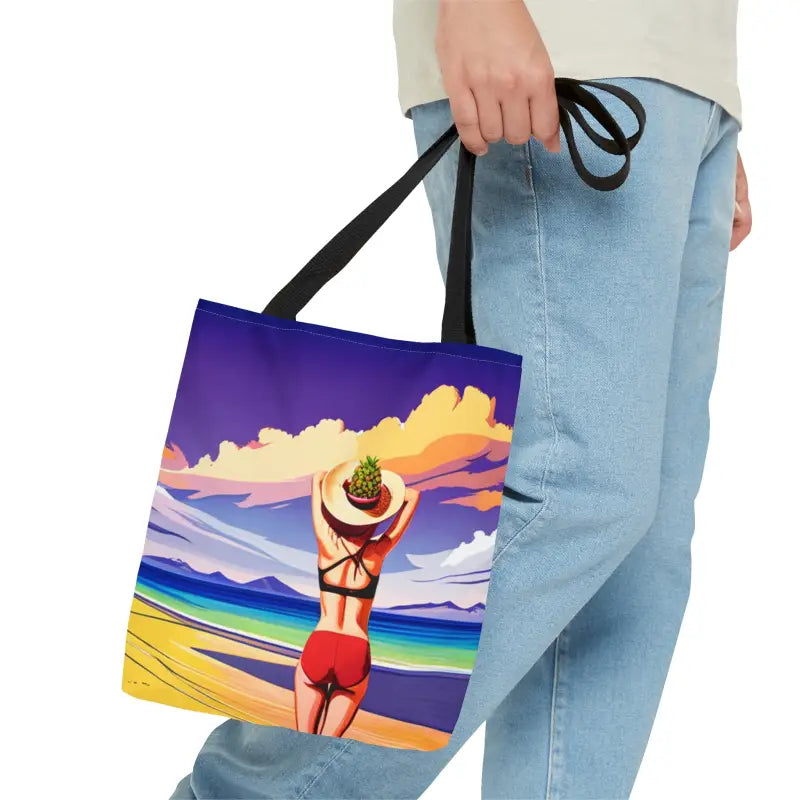 Tropical Elegance: Chic Print Tote for your Dream Vacation - Bags