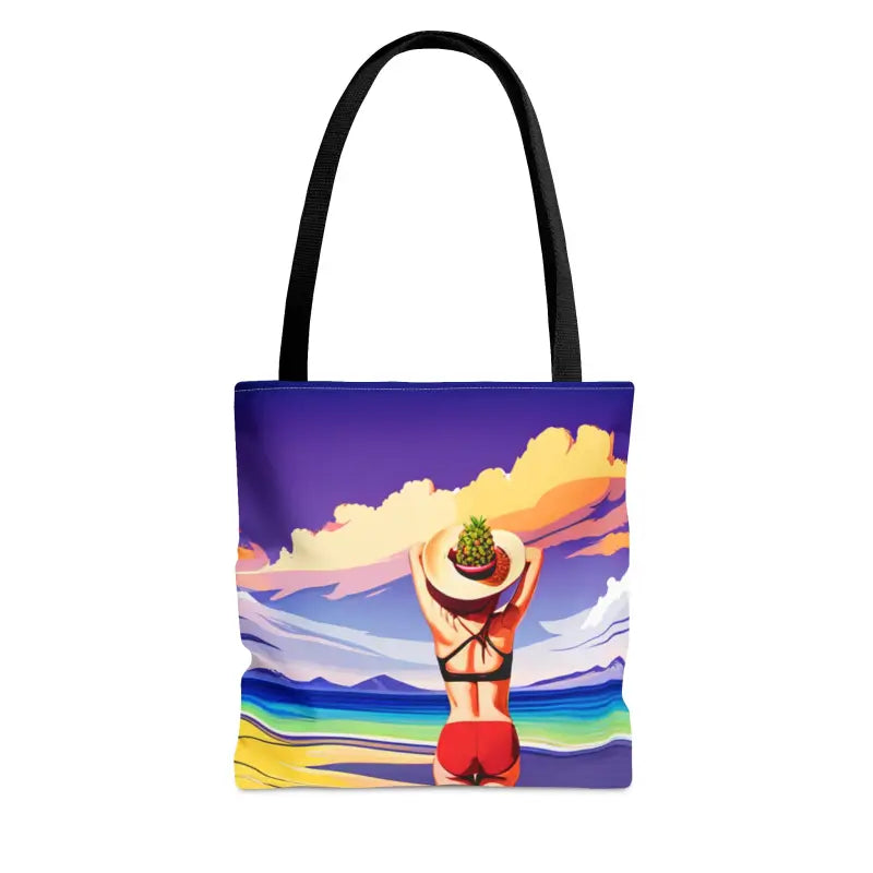 Tropical Elegance: Chic Print Tote for your Dream Vacation - Bags