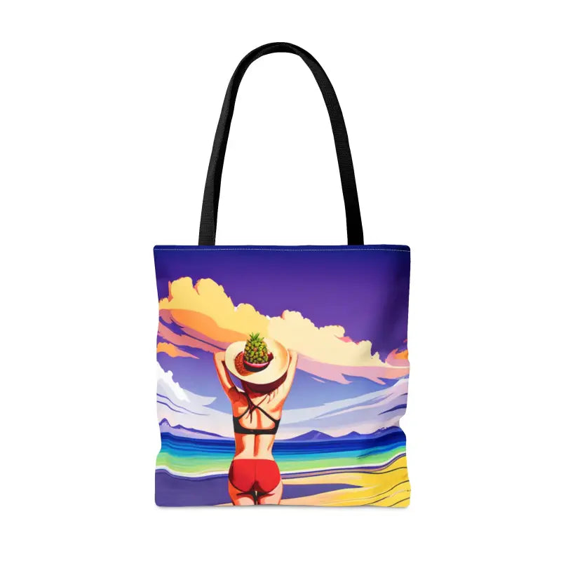 Tropical Elegance: Chic Print Tote for your Dream Vacation - Bags