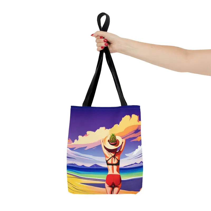 Tropical Elegance: Chic Print Tote for your Dream Vacation - Small Bags