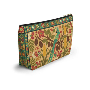 Tropical Parrot Accessory Pouch – Floral Boho - Dipaliz - Makeup Bags