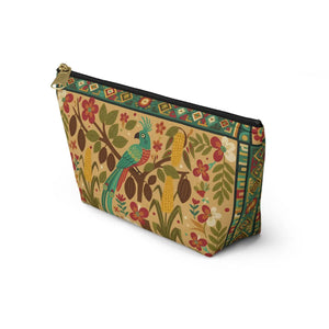Tropical Parrot Accessory Pouch – Floral Boho - Dipaliz - Makeup Bags