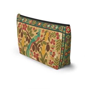 Tropical Parrot Accessory Pouch – Floral Boho - Dipaliz - Makeup Bags