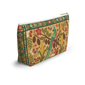 Tropical Parrot Accessory Pouch – Floral Boho - Dipaliz - Makeup Bags