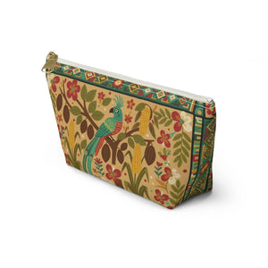 Tropical Parrot Accessory Pouch – Floral Boho - Dipaliz - Makeup Bags