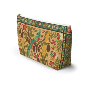 Tropical Parrot Accessory Pouch – Floral Boho - Dipaliz - Makeup Bags