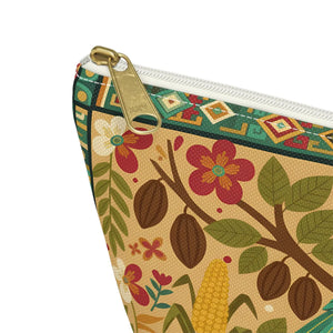 Tropical Parrot Accessory Pouch – Floral Boho - Dipaliz - Makeup Bags