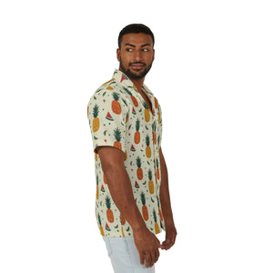 Tropical Pineapple Hawaiian Camp Shirt - Summer - Dipaliz - Shirts
