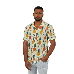 Tropical Pineapple Hawaiian Camp Shirt - Summer - Dipaliz - Shirts