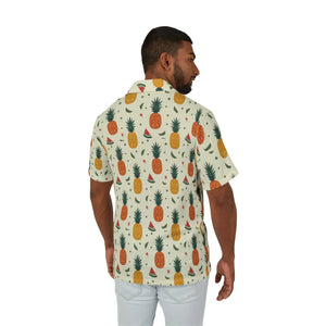 Tropical Pineapple Hawaiian Camp Shirt - Summer - Dipaliz - Shirts