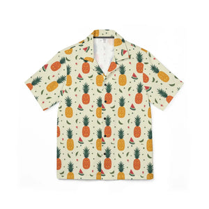 Tropical Pineapple Hawaiian Camp Shirt - Summer - Dipaliz - Shirts