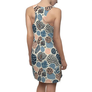 Tropical Print Racerback Dress Cool Summer Vibes - Dipaliz - Dresses