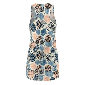 Tropical Print Racerback Dress Cool Summer Vibes - Dipaliz - Dresses