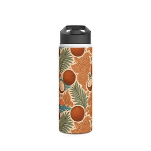 Stainless Steel Water Bottle Tropical Fun Matte Finish - Dipaliz - 18oz / White - Bottles