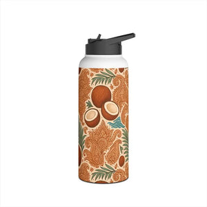 Stainless Steel Water Bottle Tropical Fun Matte Finish - Dipaliz - 32oz / White - Bottles