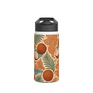 Stainless Steel Water Bottle Tropical Fun Matte Finish - Dipaliz - 12oz / White - Bottles